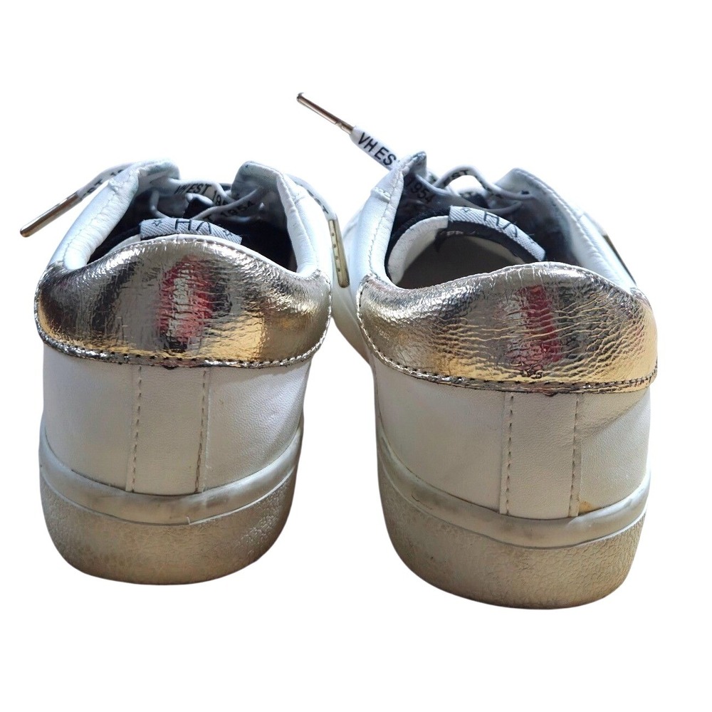 Vintage Havana Est 1954 Gadol White Black Star Leather Sneakers Women Size 8 - Picture 4 of 7